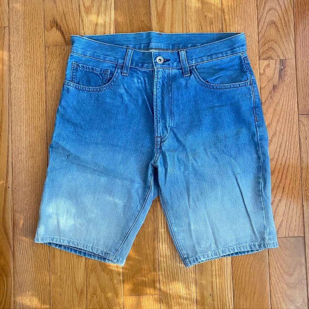Mens Ombre Denim Shorts
